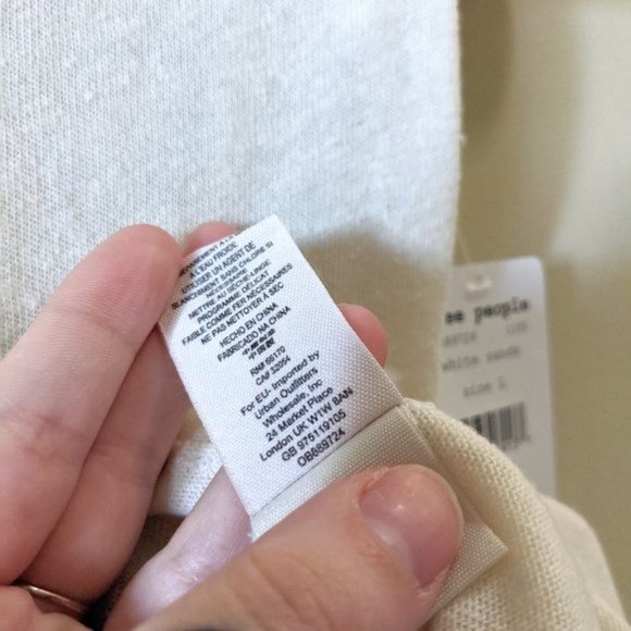 New Free People White Sands Poppy Polo Button Top - Picture 7 of 10